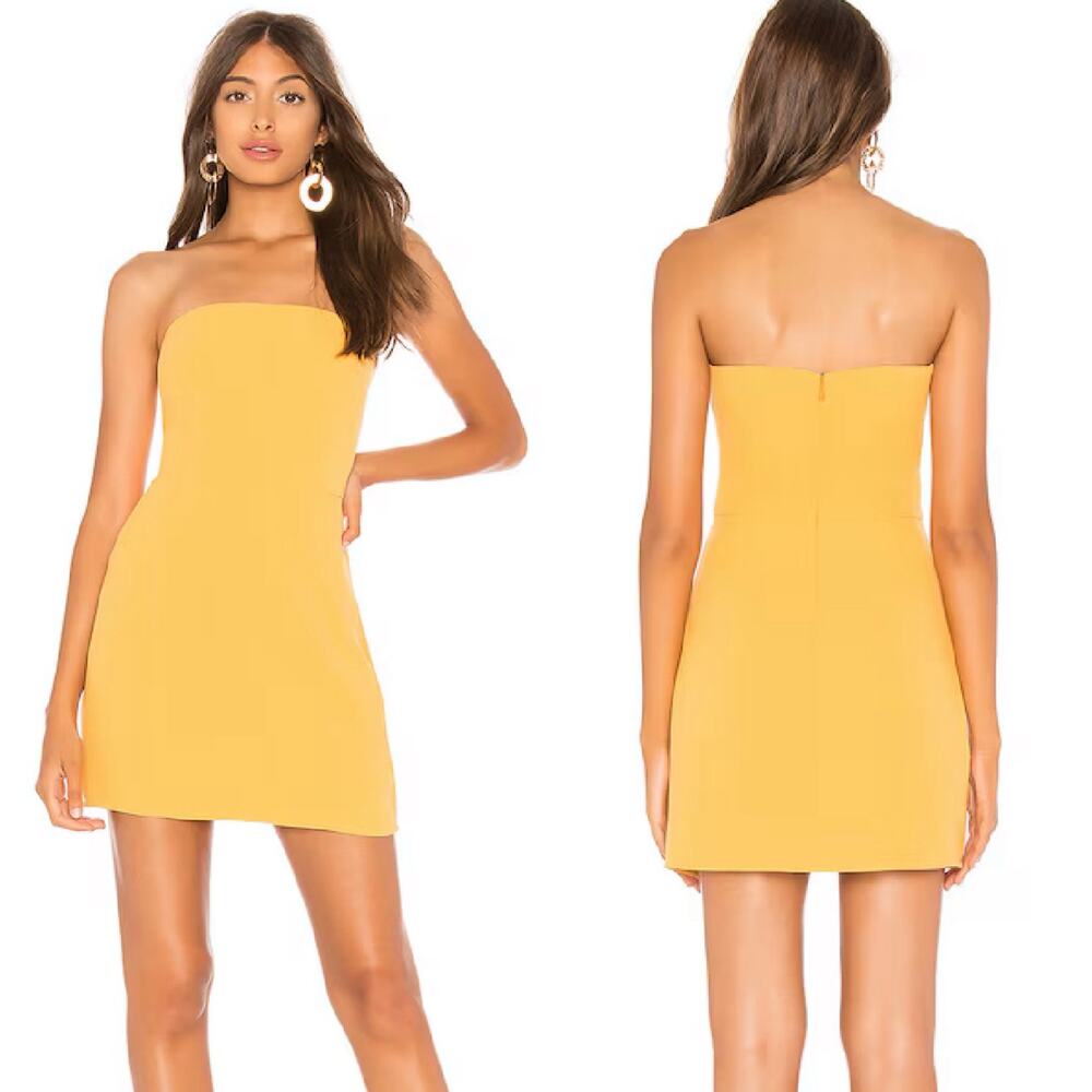 Lovers + Friends Honey Yellow Kiko Mini Dress